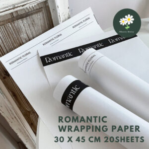 Waterproof Romantic Word Solid Color White Cowhide Thickened Paper Bouquet Floral Wrapping Paper防水英文字网红花束包装纸