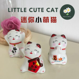 5-8cm 迷你小招财猫 Mini Fortune Cat开业招财猫小萌猫 Mini Cute Cat Lucky Cat Fortune Cat Fengshui Cat