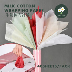 40 Sheets/Pack Milk Cotton Wrapping Paper 牛奶棉内衬包装纸 30cm x 30cm Bouquet Wrapping Paper 花束包装纸