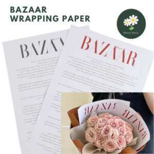 Valentine's Day Wrapping Paper English Korean Retro Wrapping Paper Flower Bouquet Material 情人节包装纸英文韩式复古包装纸