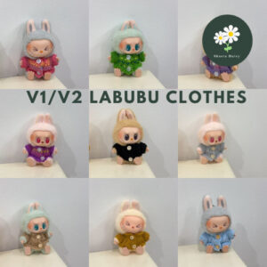 Labubu Clothes (Only Clothes) Labubu V1/V2 Clothes Gypsophila Sweater And Colorful Button Sweater