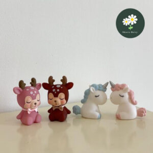 Cute Little Ornaments Vinyl Deer/ Vinyl Unicorn DIY Material 可爱小摆件搪胶小鹿/ 搪胶独角兽 DIY 材料