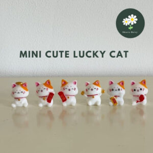 Mini Ornaments Cute Lucky Cat Resin Crafts Car Ornaments Home Decoration Gifts 迷你摆件可爱招财猫树脂工艺品汽车中控台摆件家居装饰礼品