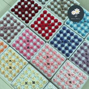 4cm Diameter Starry Delight Mini Rose Soap Flower (5pcs Per Set) 直径4cm的星悦迷你玫瑰香皂花